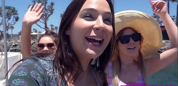  Teen BFFs on a boat trip with Mobys Dick fuck outdoor